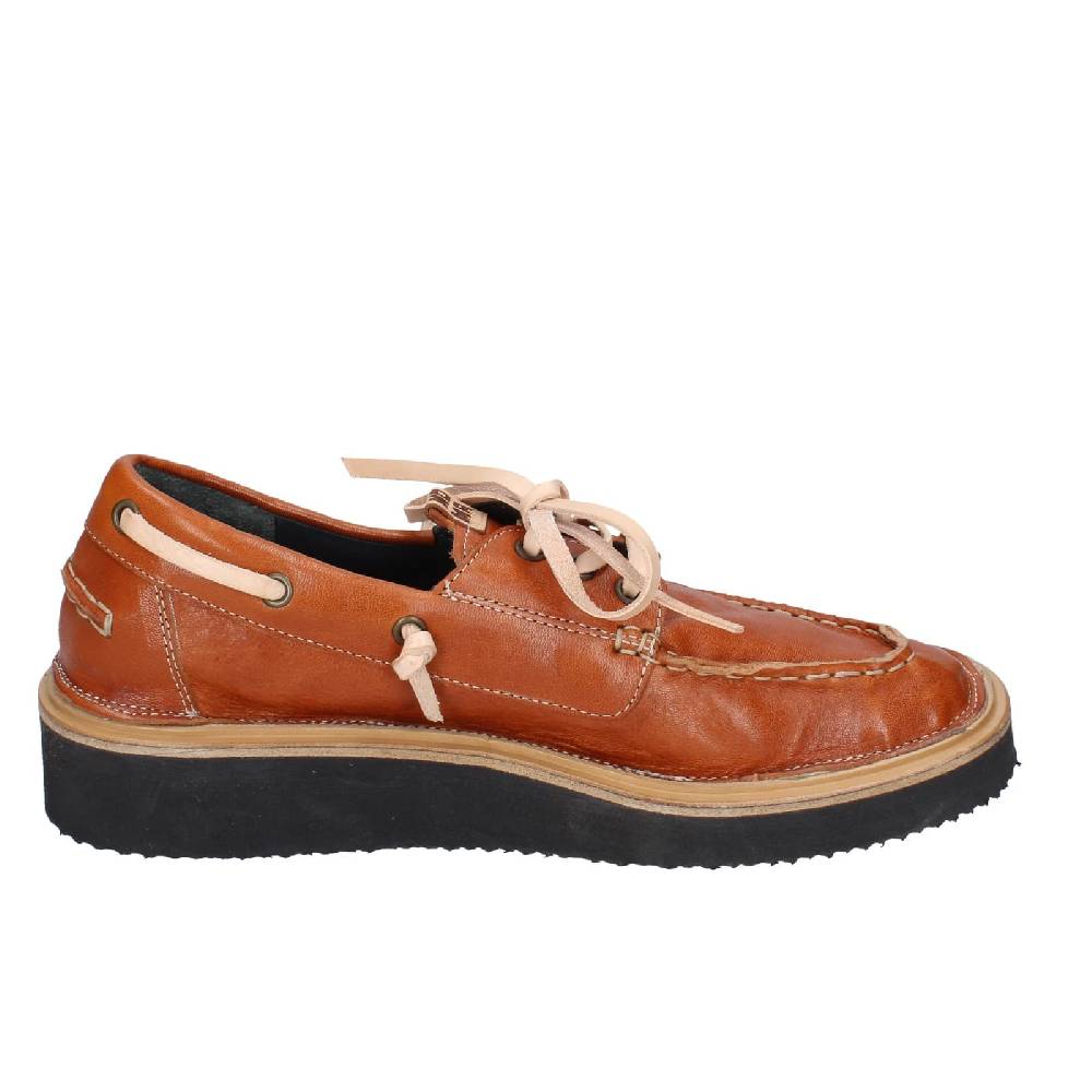 scarpe donna MOMA mocassini marrone pelle 80302A EY597 Affare Del Giorno