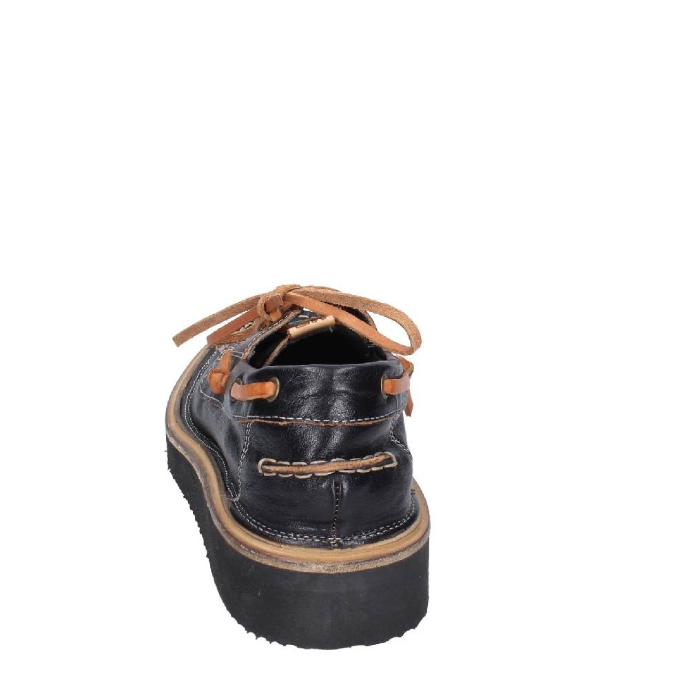 scarpe donna MOMA mocassini nero pelle EY598 Prezzo Ridotto