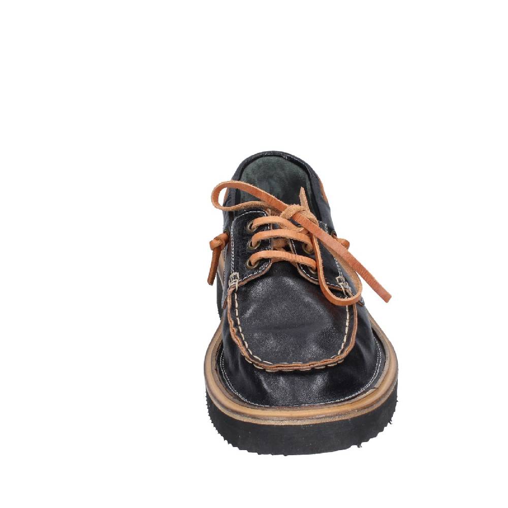 scarpe donna MOMA mocassini nero pelle EY598 Prezzo Ridotto