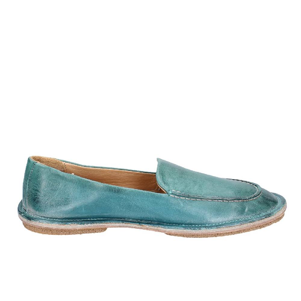 scarpe donna MOMA mocassini verde pelle 1ES473 EY625 Convenienza
