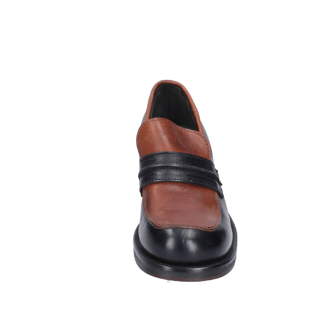 scarpe donna MOMA mocassini marrone pelle nero 72304E EY559 Prezzo Ridotto