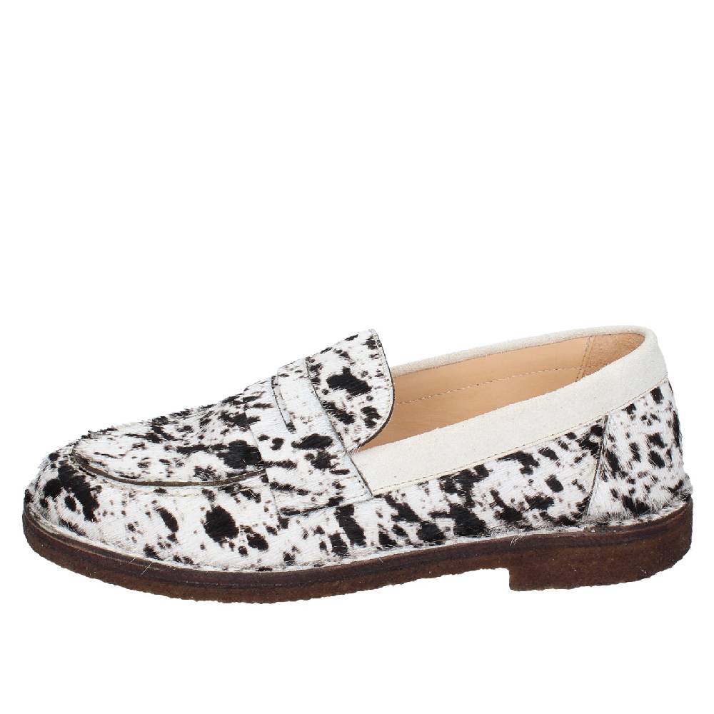 scarpe donna ASTORFLEX mocassini bianco cavallino nero camoscio EY780 Online