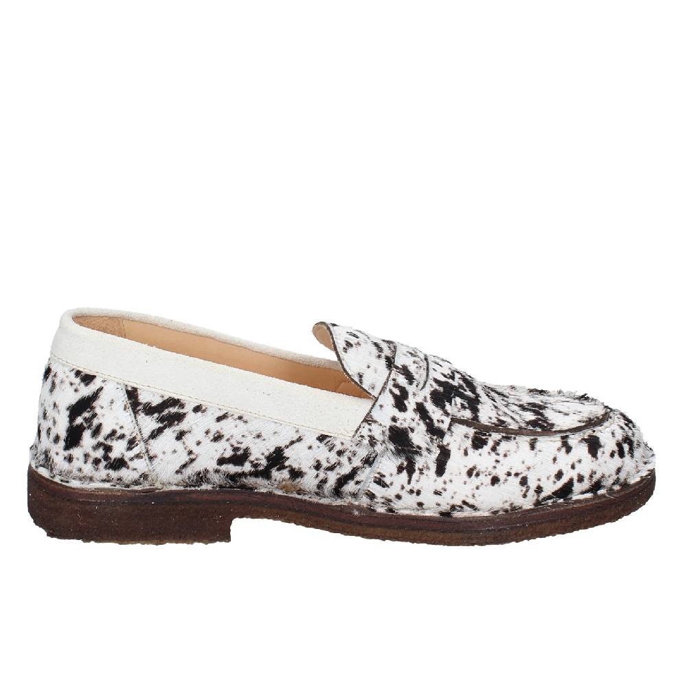 scarpe donna ASTORFLEX mocassini bianco cavallino nero camoscio EY780 Online