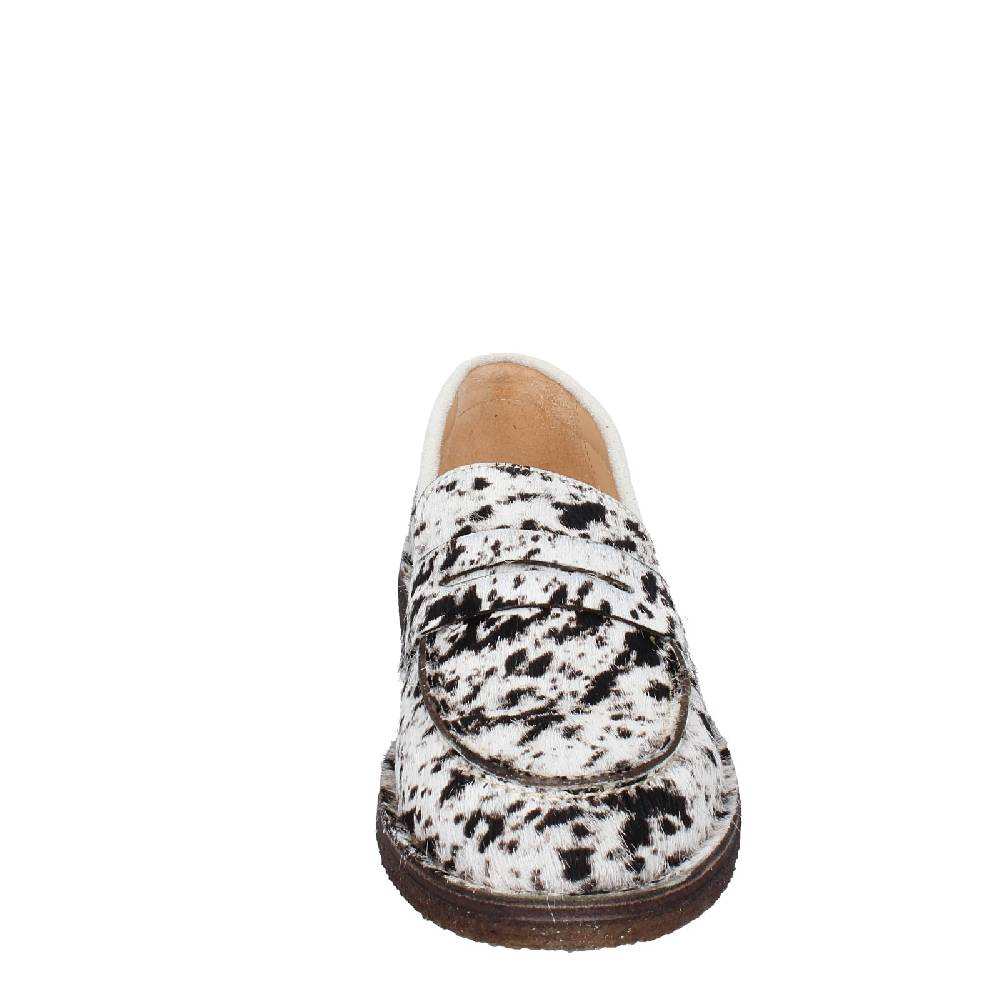 scarpe donna ASTORFLEX mocassini bianco cavallino nero camoscio EY780 Online