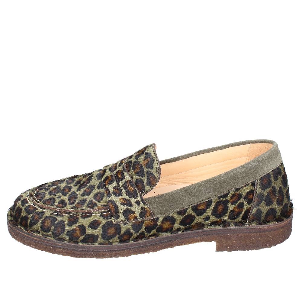 scarpe donna ASTORFLEX mocassini verde cavallino camoscio EY783 Outlet