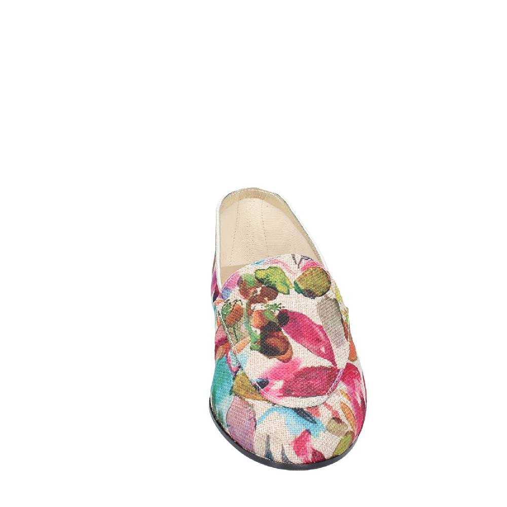 scarpe donna ANNIEL mocassini multicolore tessuto EY674 Saldi