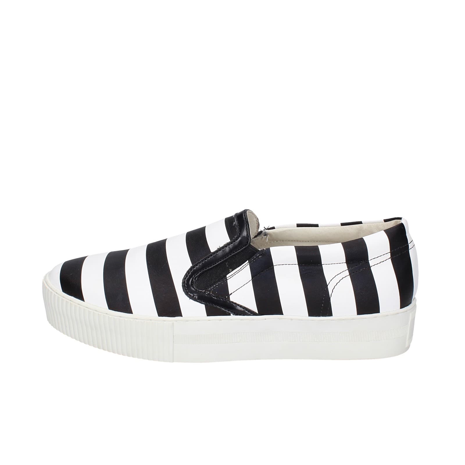 scarpe donna CULT mocassini bianco pelle nero EY359 I Più Venduti