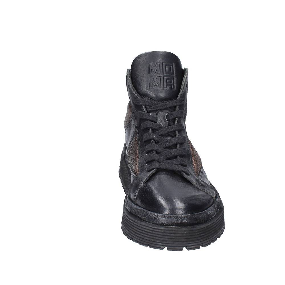 scarpe donna MOMA sneakers nero pelle bronzo 1BW316 EY622 Spedizione gratuita