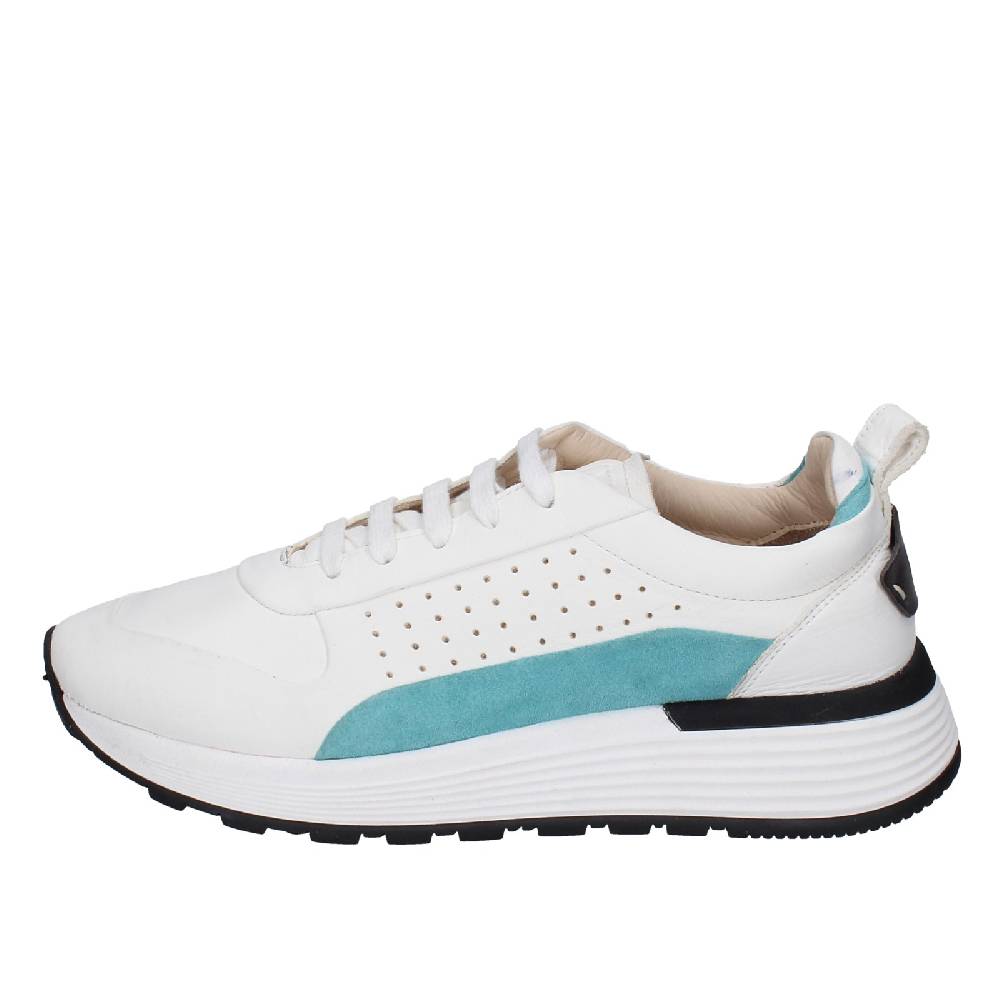 scarpe donna MOMA sneakers bianco pelle camoscio 3AS412 EY624 Offerta speciale