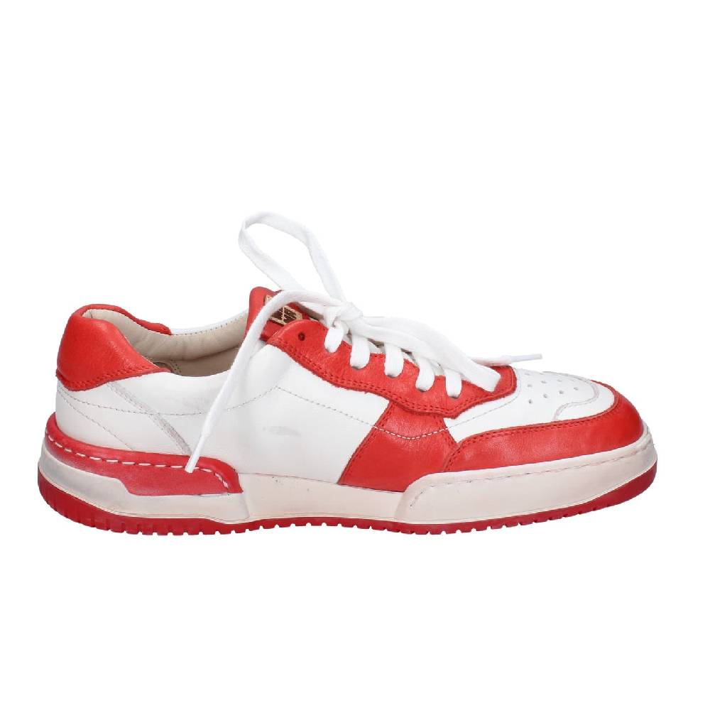 scarpe donna MOMA sneakers bianco pelle rosa EY593 Comprare a buon mercato