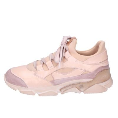 scarpe donna MOMA sneakers rosa pelle tessuto BK453 Fornitura limitata