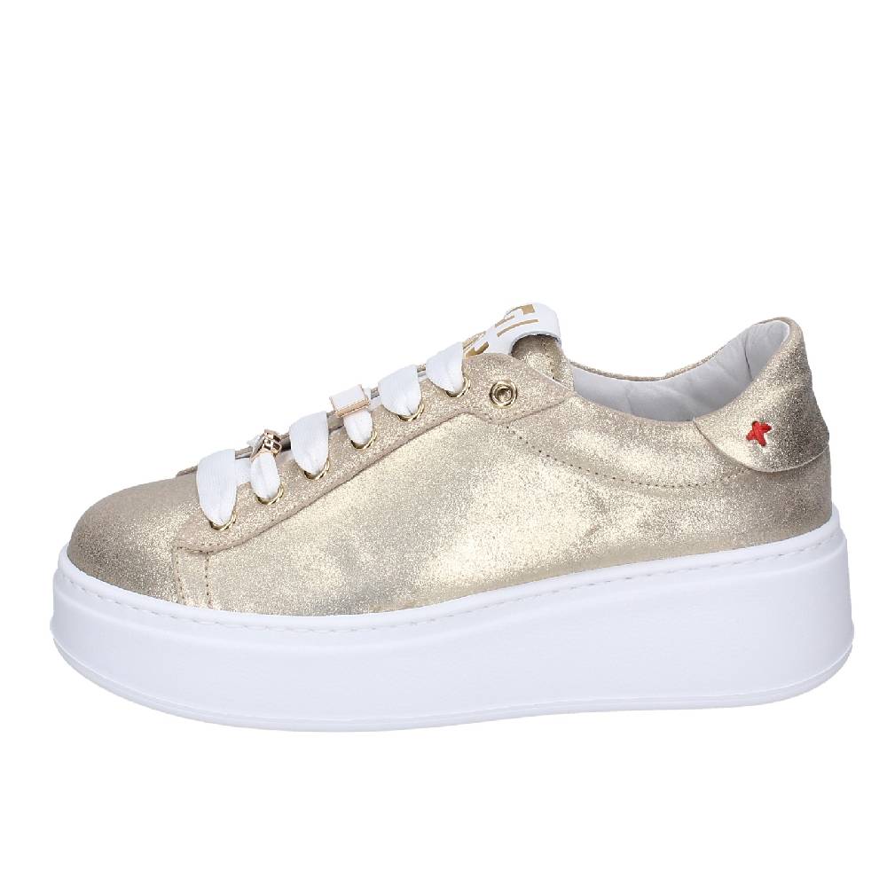 scarpe donna GIO+ sneakers platino pelle camoscio EX580 Vendite stagionali