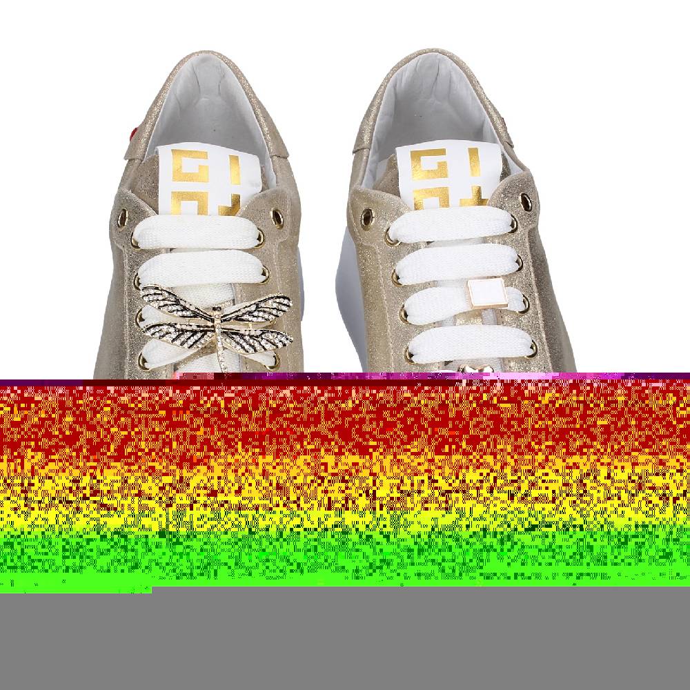 scarpe donna GIO+ sneakers platino pelle camoscio EX580 Vendite stagionali