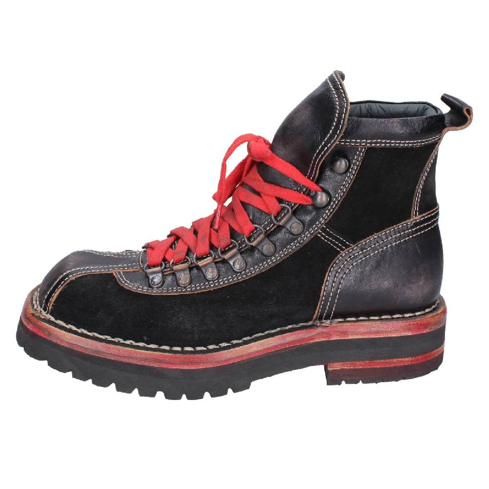 scarpe donna MOMA stivaletti nero pelle camoscio 81301B EY563 Offerta San Valentino