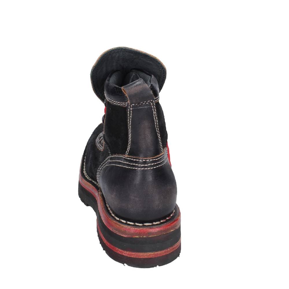 scarpe donna MOMA stivaletti nero pelle camoscio 81301B EY563 Offerta San Valentino