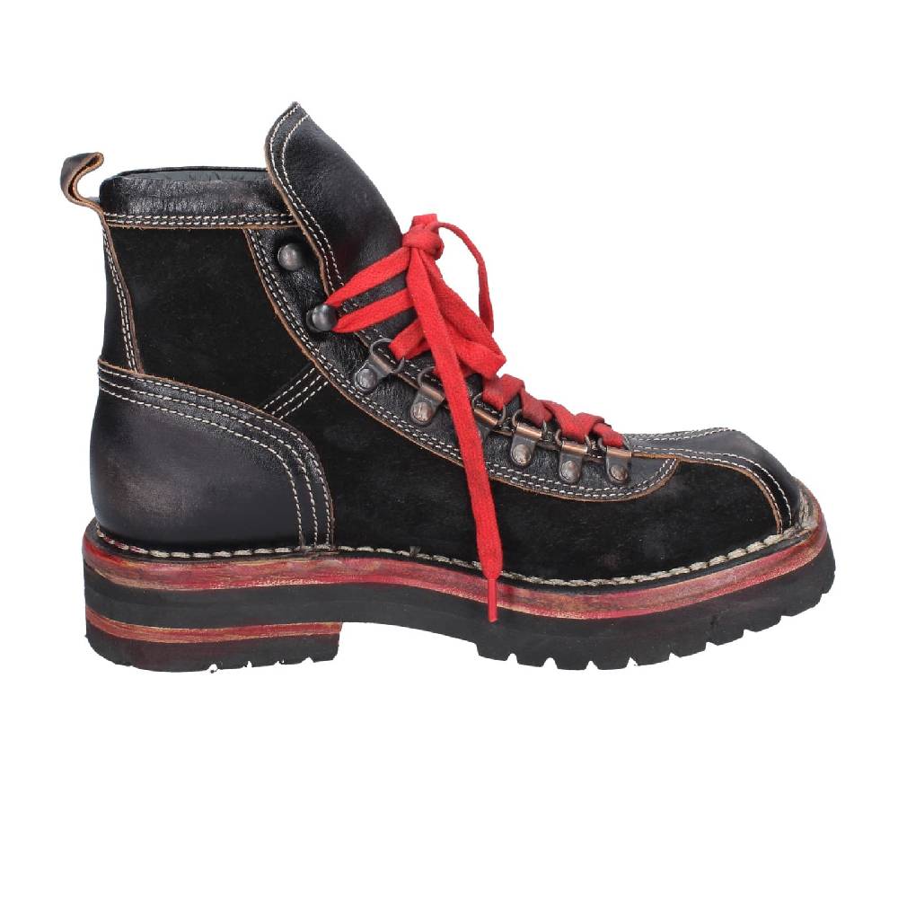 scarpe donna MOMA stivaletti nero pelle camoscio 81301B EY563 Offerta San Valentino