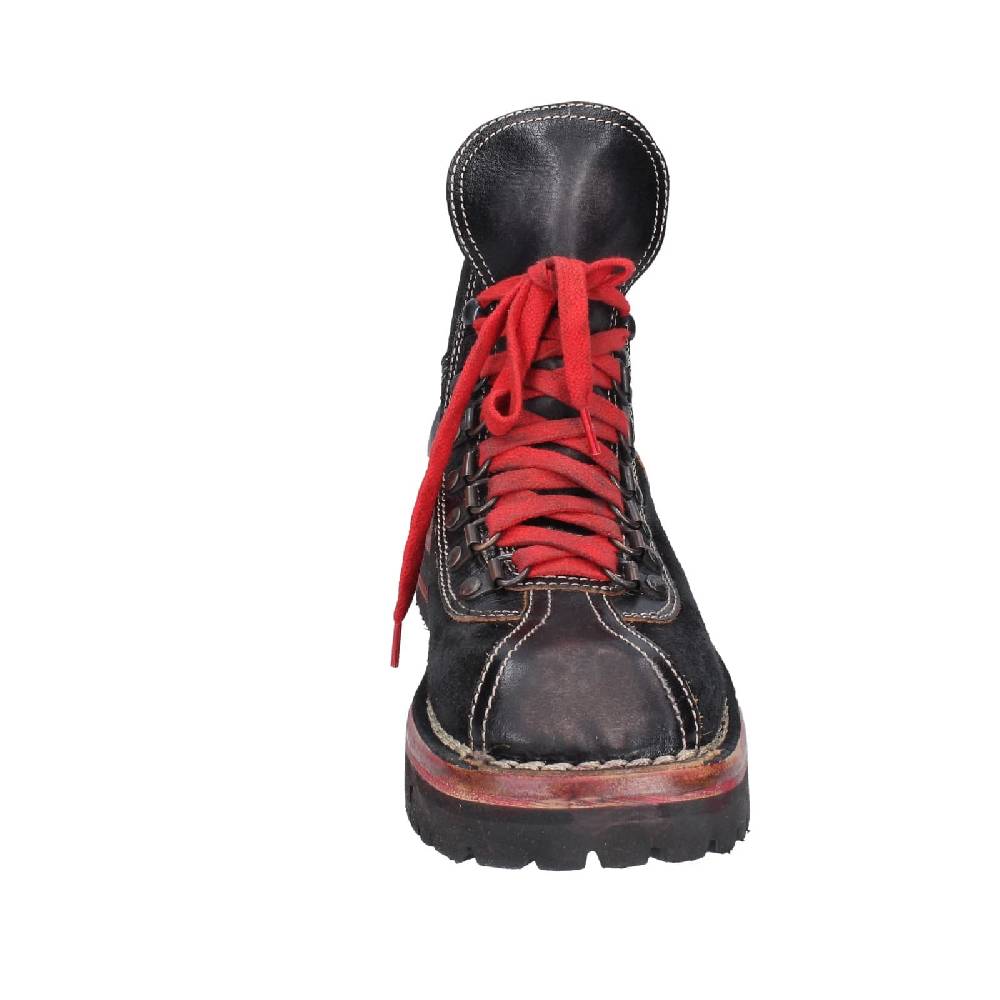 scarpe donna MOMA stivaletti nero pelle camoscio 81301B EY563 Offerta San Valentino