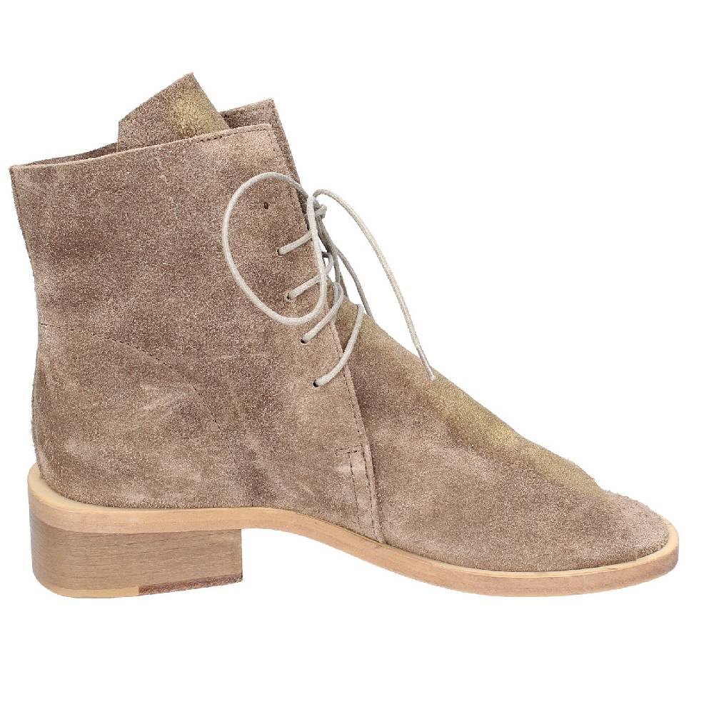 scarpe donna MOMA stivaletti marrone camoscio oro 35402I VINTAGE EX443 Offerta Anniversario