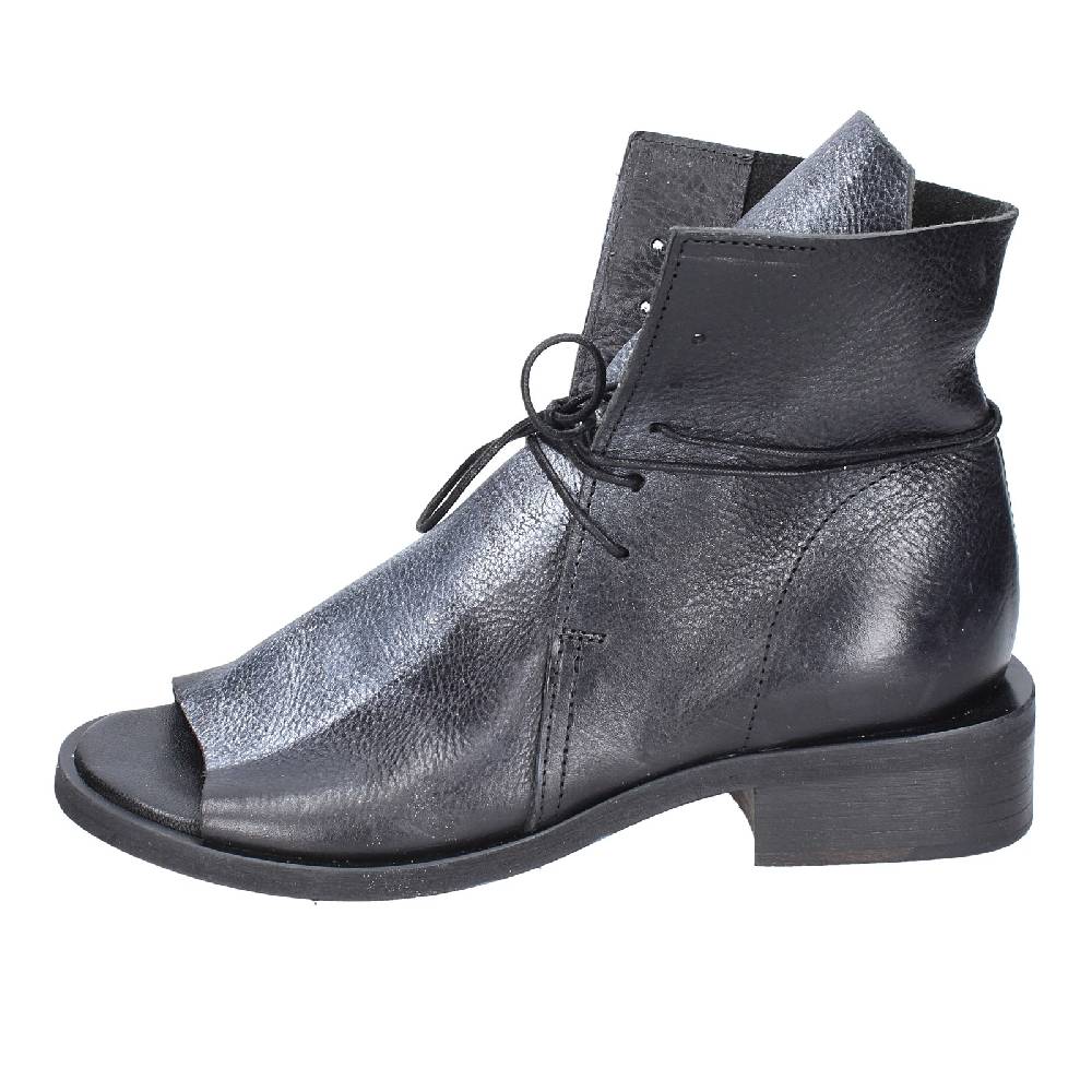 scarpe donna MOMA stivaletti nero pelle argento 35402I VINTAGE EX398 Smaltimento dello stoccaggio