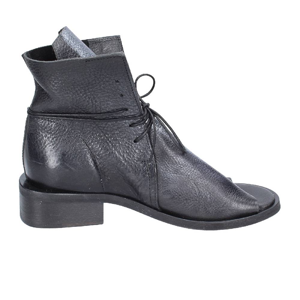 scarpe donna MOMA stivaletti nero pelle argento 35402I VINTAGE EX398 Smaltimento dello stoccaggio