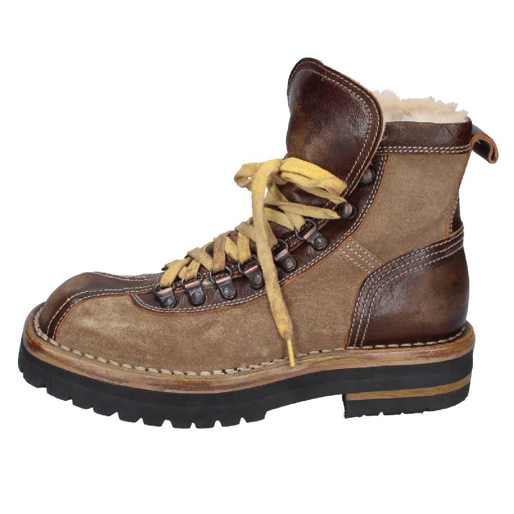 scarpe donna MOMA stivaletti marrone camoscio beige pelle 81301B EY576 Offerte stagionali