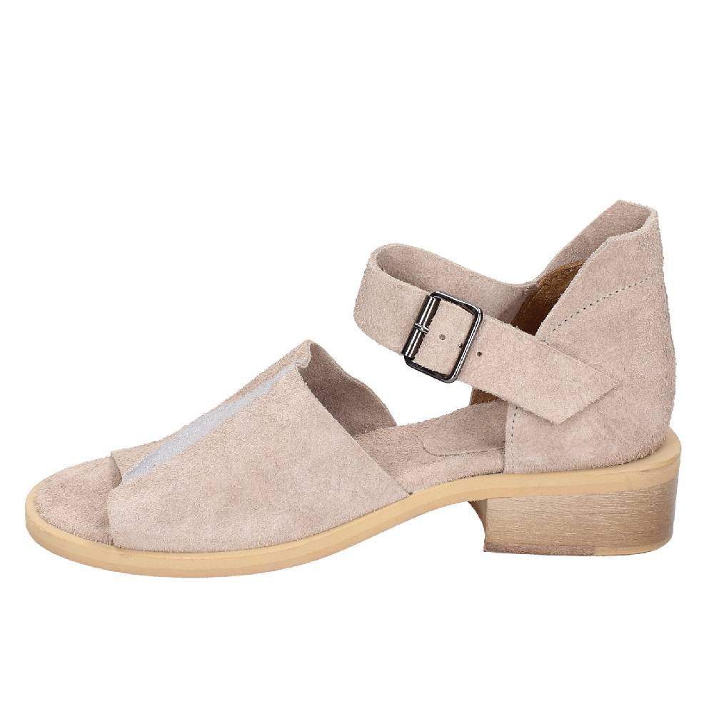 scarpe donna MOMA sandali beige camoscio argento 35403G VINTAGE EX453 Liquidazione