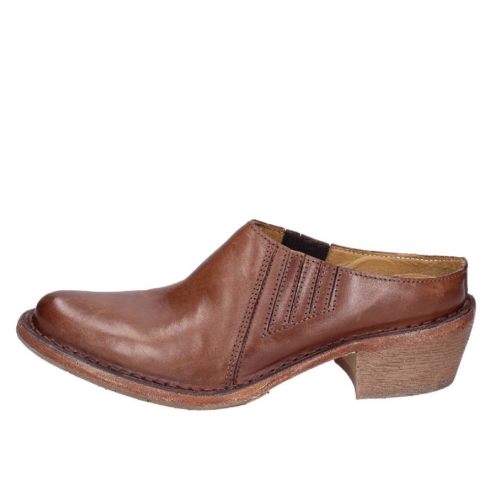 scarpe donna MOMA sandali marrone pelle VINTAGE SABOT EX457 Comprane uno, ottenene uno gratis
