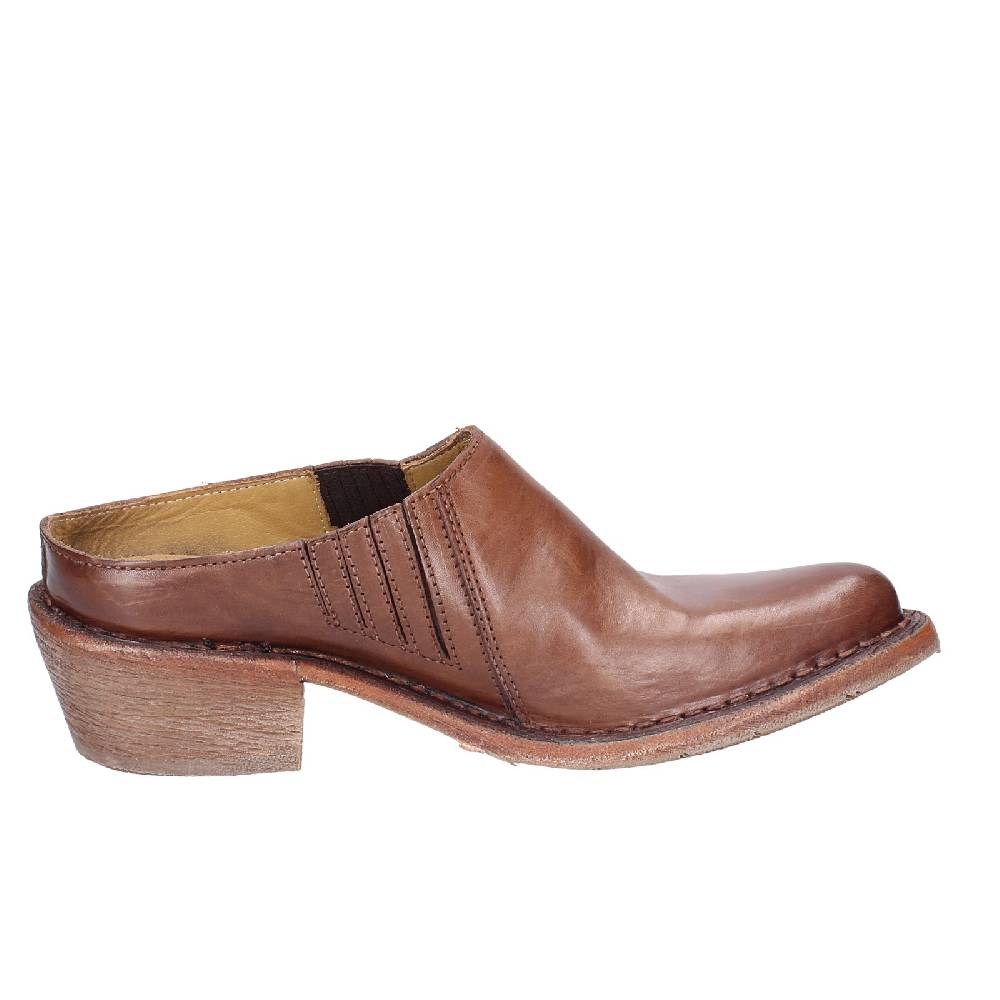 scarpe donna MOMA sandali marrone pelle VINTAGE SABOT EX457 Comprane uno, ottenene uno gratis