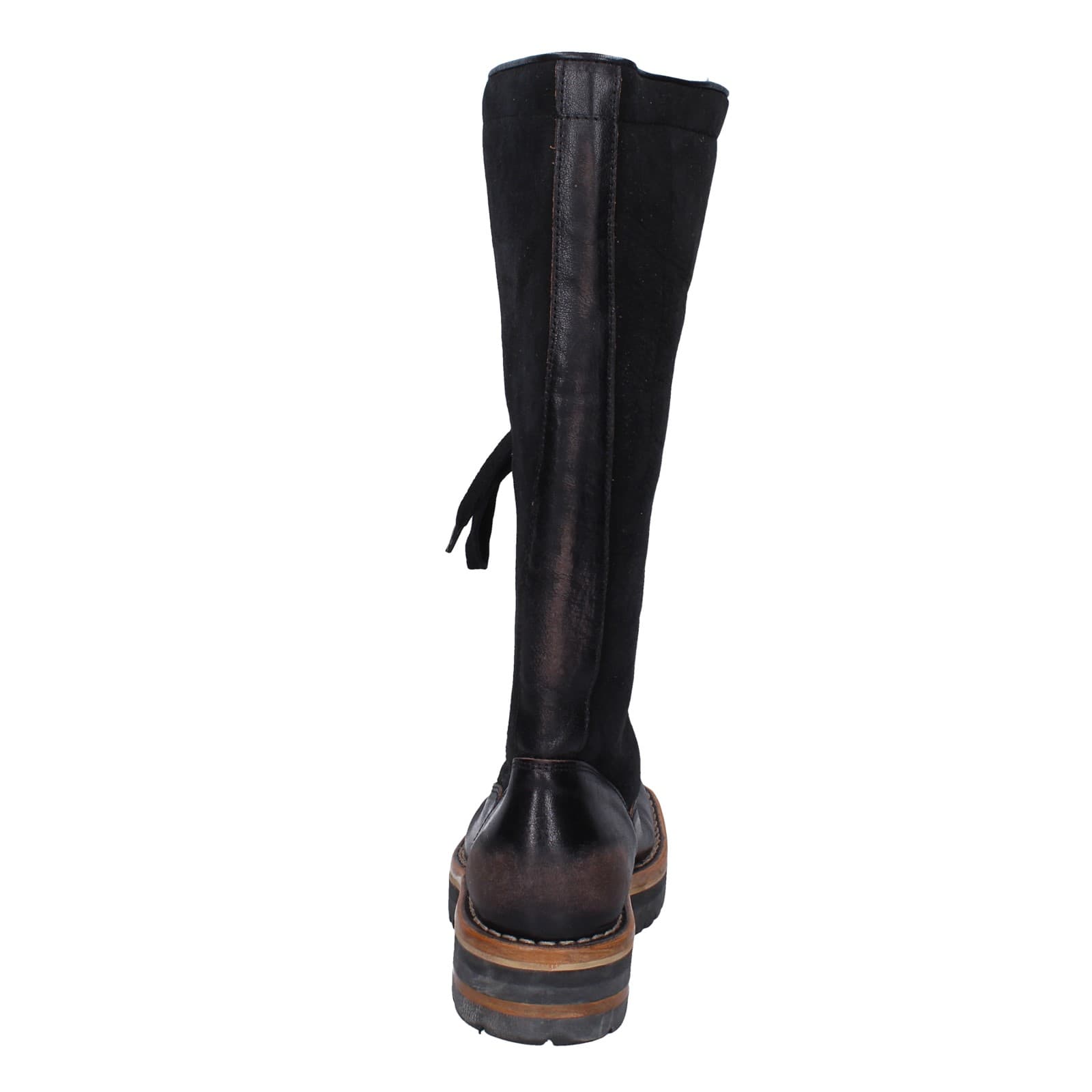 scarpe donna MOMA stivali nero camoscio pelle 81304D-VADO EY495 Only for today