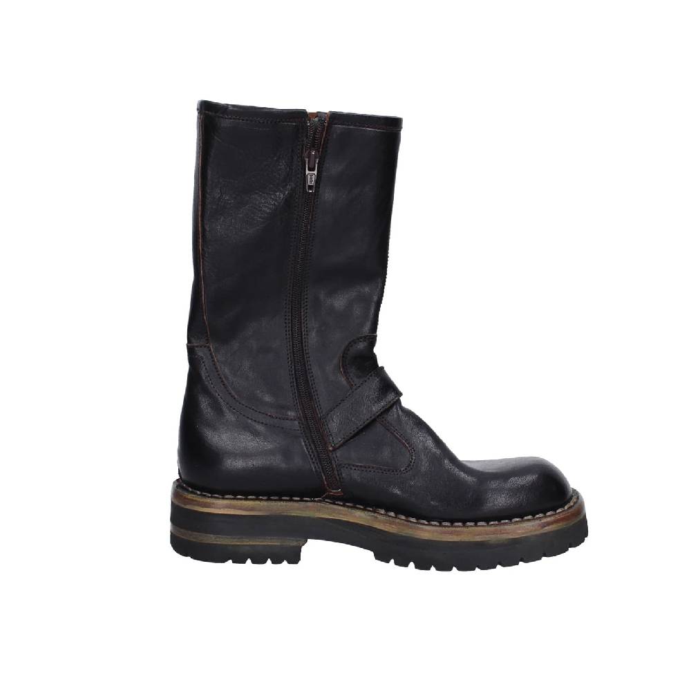 scarpe donna MOMA stivali nero pelle 81303C-VAR EY494 Sostegno trimestrale