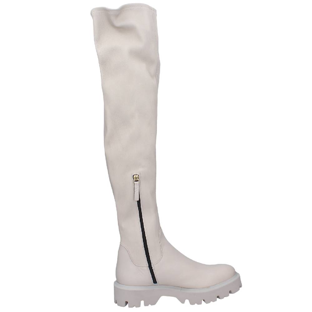 scarpe donna ROBERTO FESTA stivali beige pelle EX552 Solo un giorno rimasto