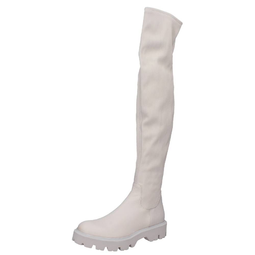 scarpe donna ROBERTO FESTA stivali beige pelle EX552 Solo un giorno rimasto