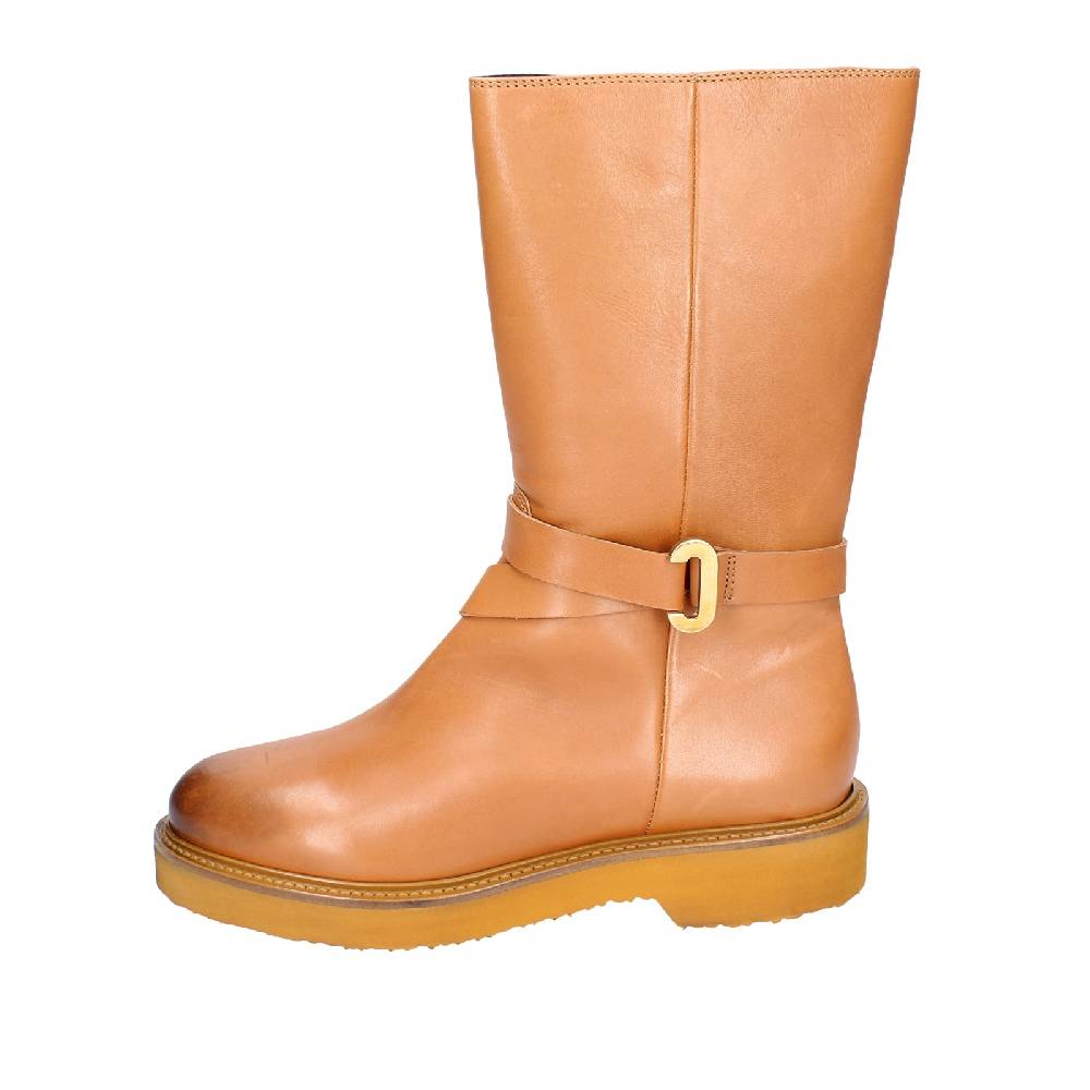 scarpe donna CARMENS stivali marrone pelle EX155 Super sconto