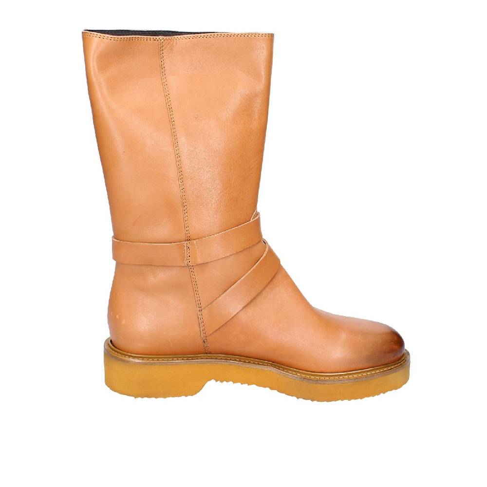 scarpe donna CARMENS stivali marrone pelle EX155 Super sconto