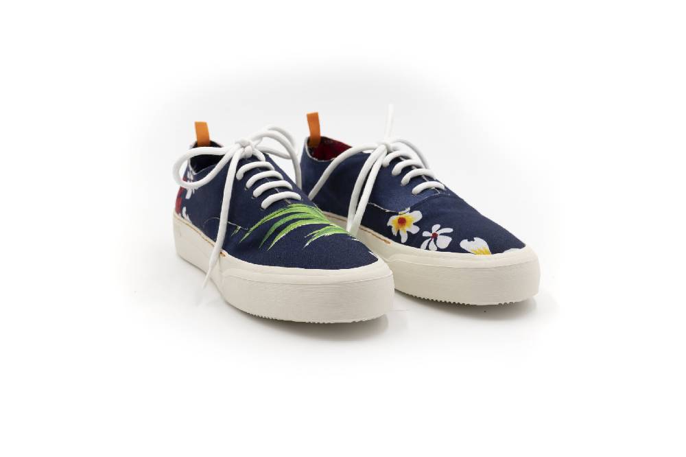 Openclosedshoes ALOHA03 – LEAVES BLUE Nuova