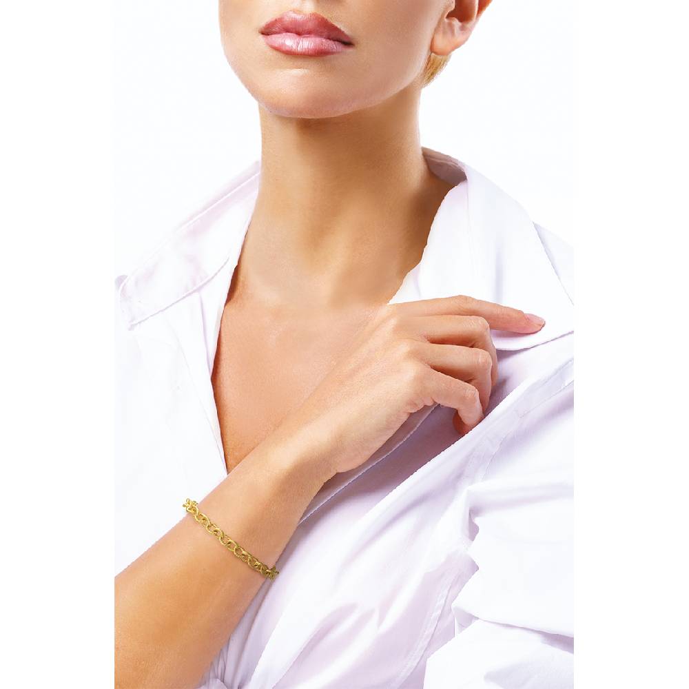 Opsobjects LABOR CHAIN bracciale oro giallo con maglia godronata Sconto