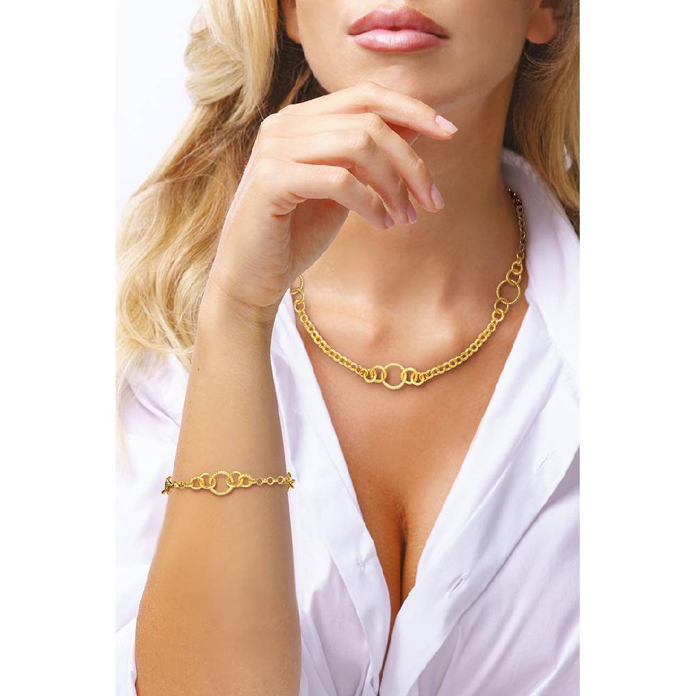 Opsobjects GRACE collana con maglie tonde diamantate 2025