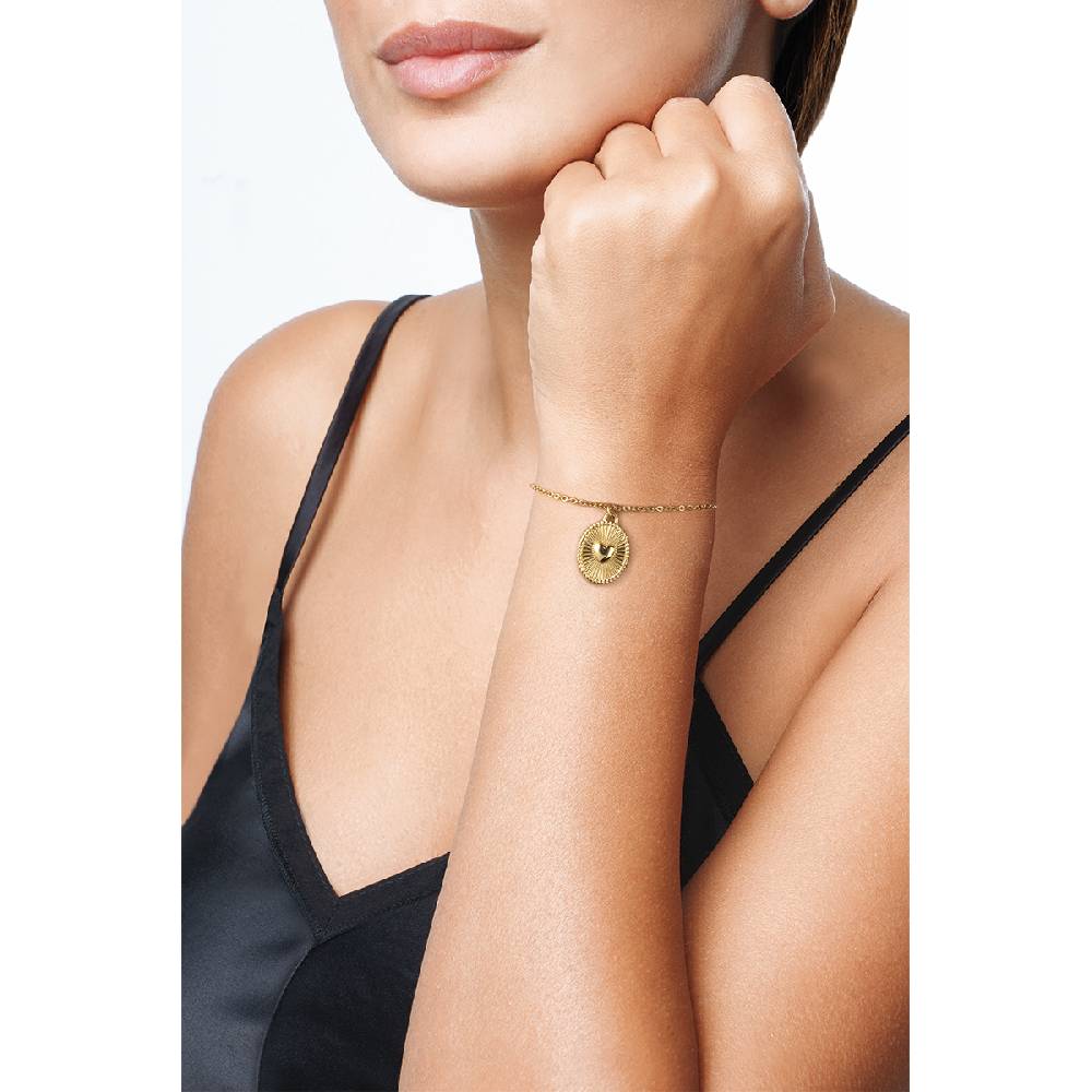Opsobjects FALL IN LOVE bracciale charm cuore ovale Vendita Calda