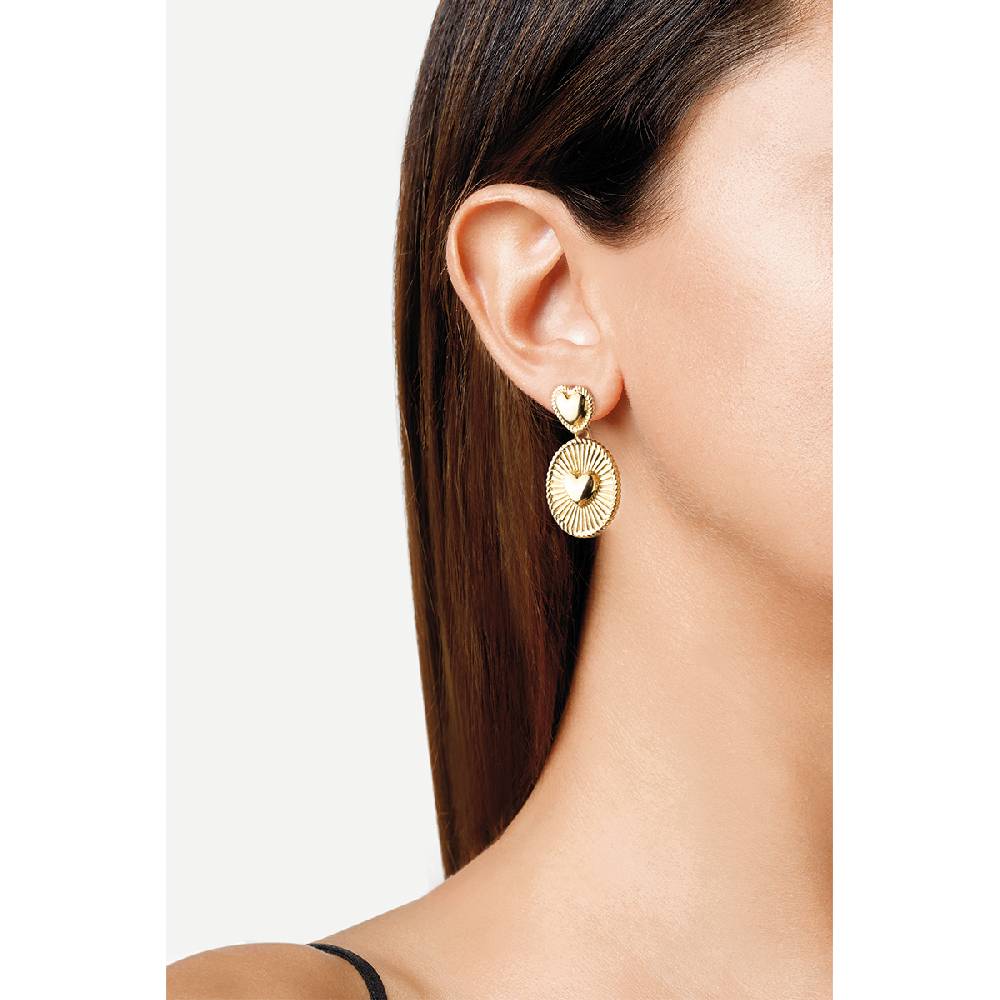 Opsobjects FALL IN LOVE orecchini pendenti cuore ovale Saldi Di Fabbrica