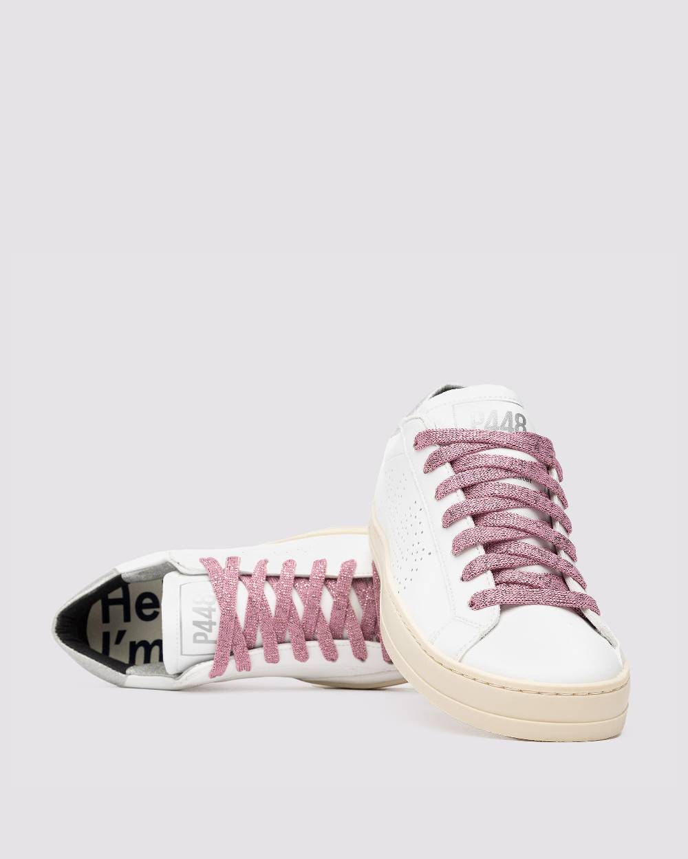 P448 Shoelaces Metallic Pink In Vendita