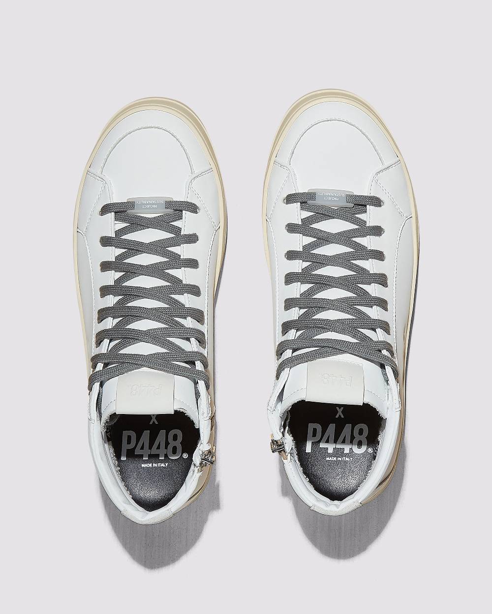 P448 Skate Recycled White Vendita Economica