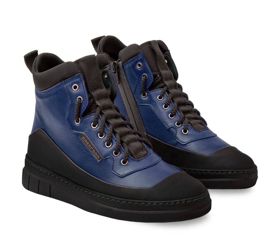 Pakerson STIVALETTO APUANE PELLE BLU NAVY Saldi Di Fabbrica