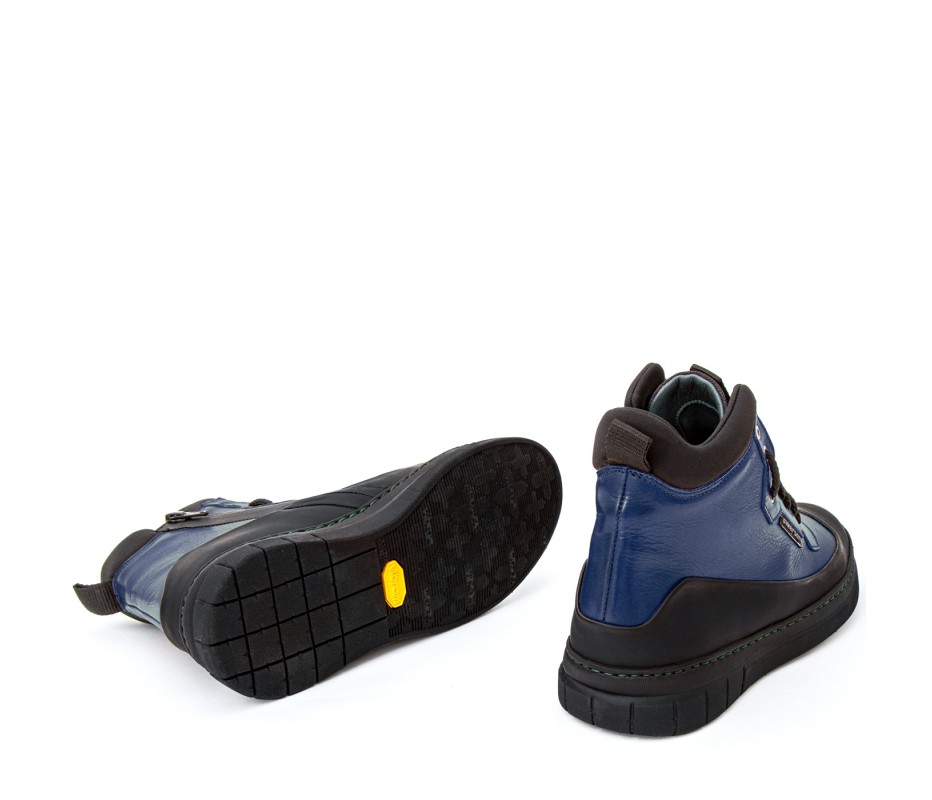 Pakerson STIVALETTO APUANE PELLE BLU NAVY Saldi Di Fabbrica