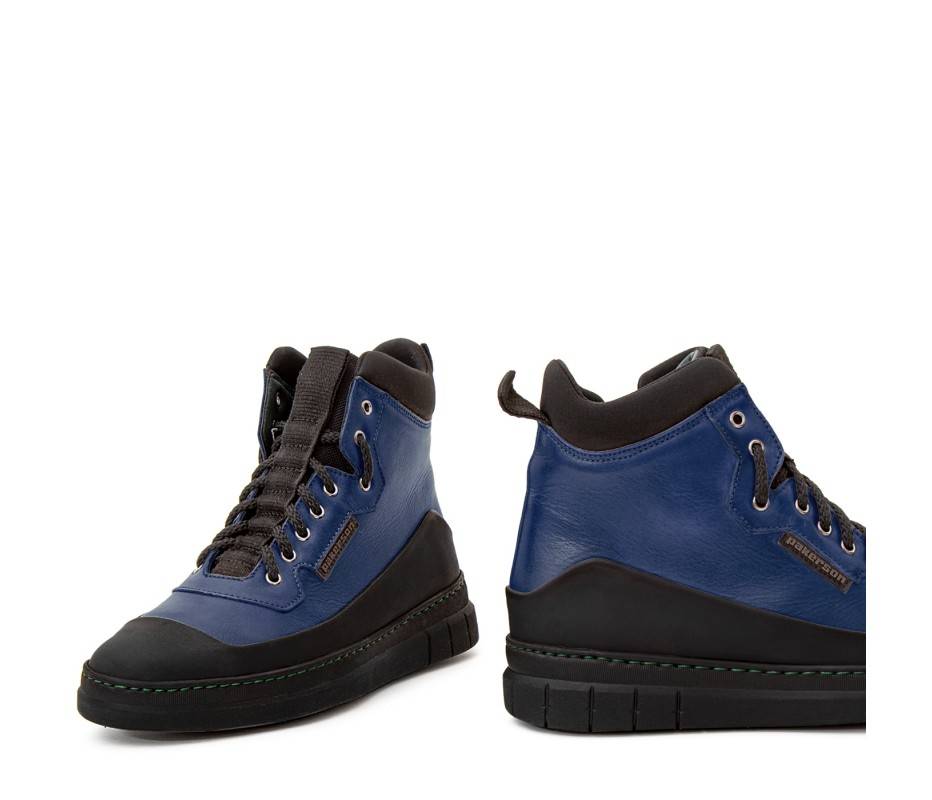 Pakerson STIVALETTO APUANE PELLE BLU NAVY Saldi Di Fabbrica