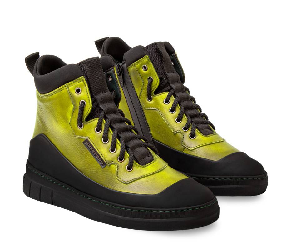 Pakerson STIVALETTO APUANE PELLE VERDE PISTACCHIO Nuova