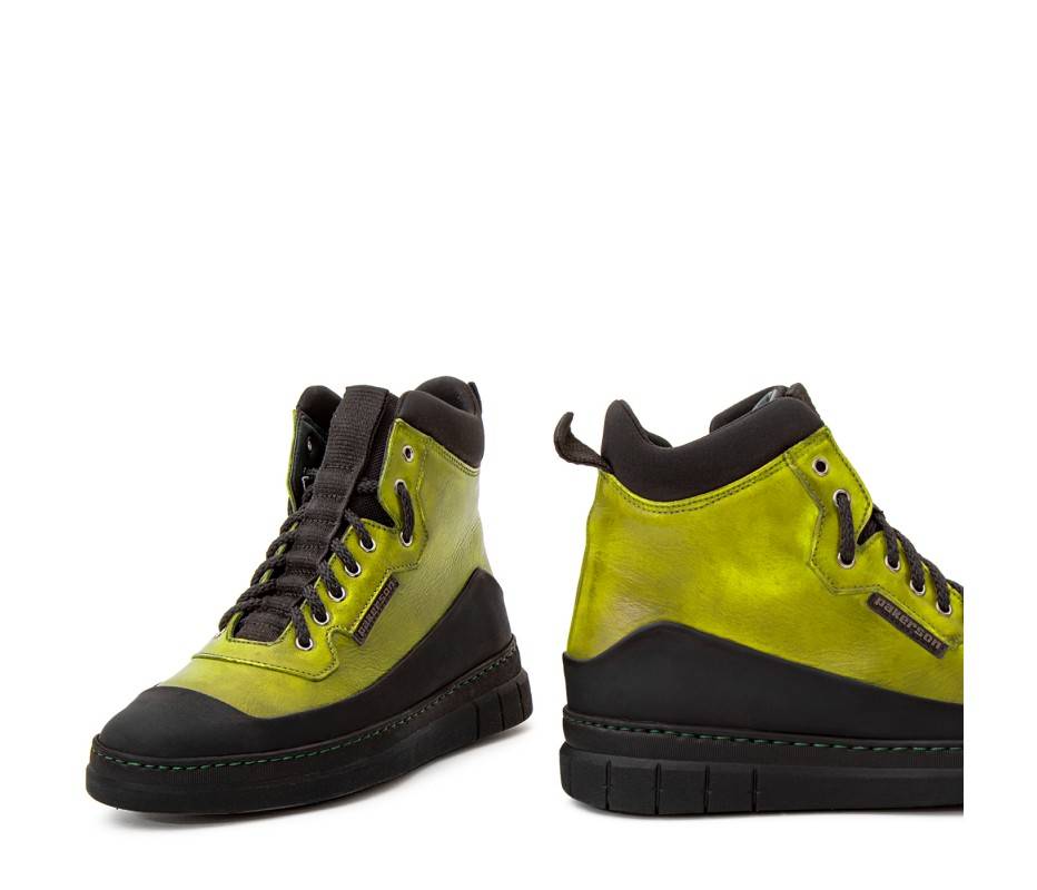 Pakerson STIVALETTO APUANE PELLE VERDE PISTACCHIO Nuova