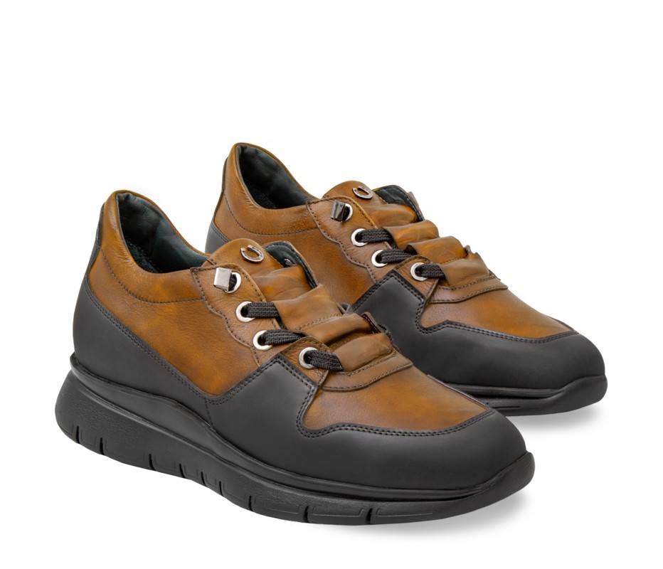 Pakerson SNEAKER AMIATA PELLE MARRONE TAN Convenienza
