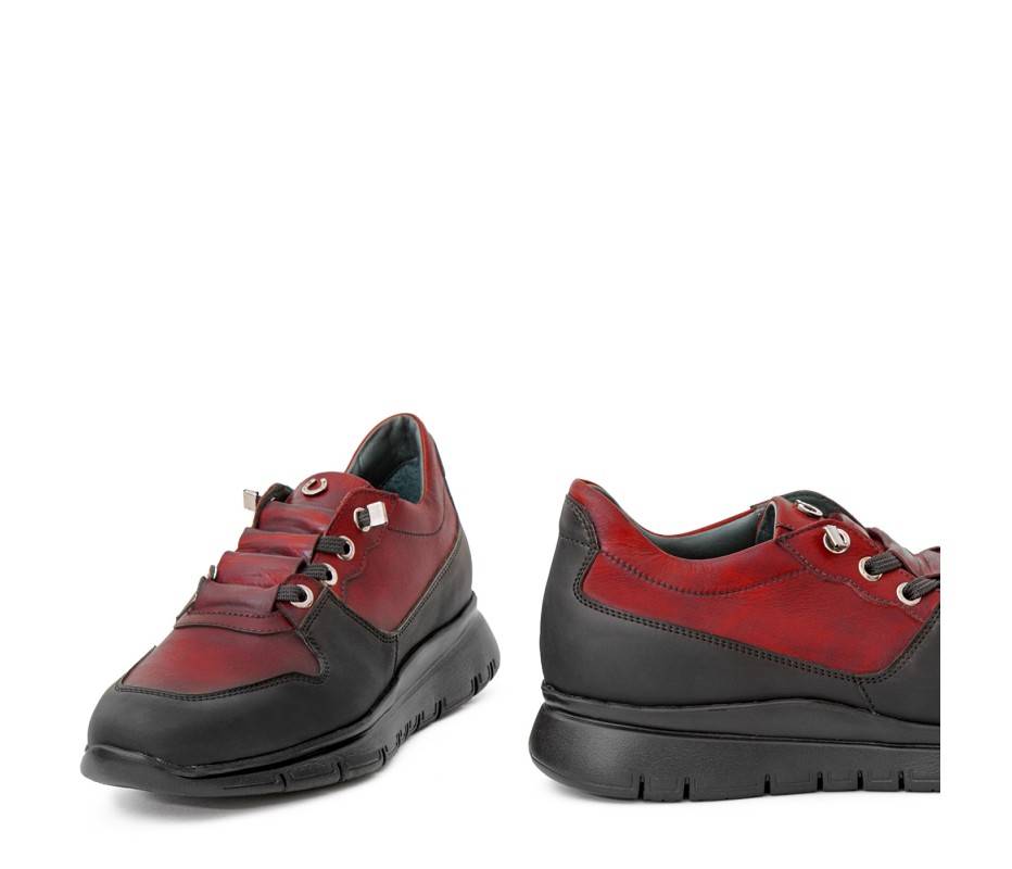 Pakerson SNEAKER AMIATA PELLE ROSSO BORDEAUX Online