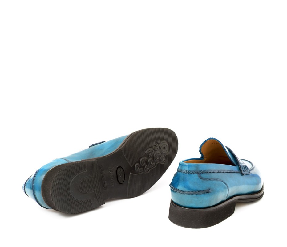 Pakerson MOCASSINO LUCCA PELLE AZZURRO BAY 2025