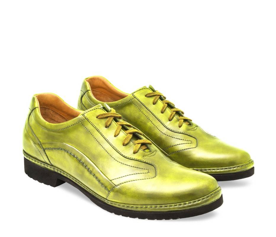 Pakerson DERBY PIENZA PELLE VERDE PISTACCHIO Italy